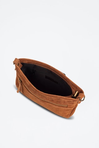 Sac bandoulière en nubuck Arre - Noir et marron