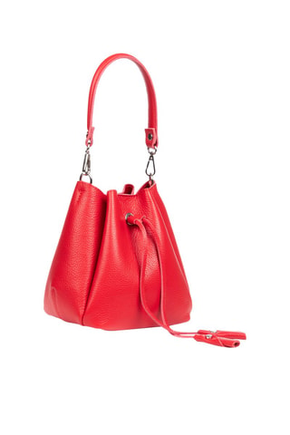 Sac seau en cuir - Rouge