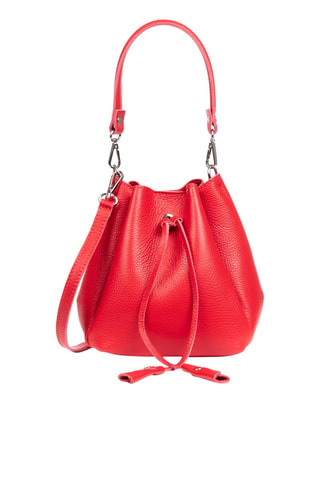 Sac seau en cuir - Rouge