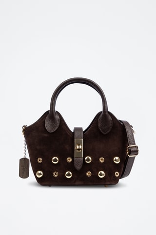 Nubuck Handtas - Bruin