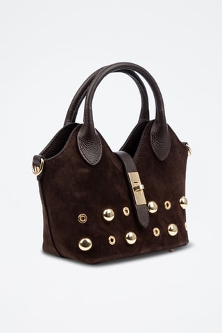 Nubuck Handtas - Bruin