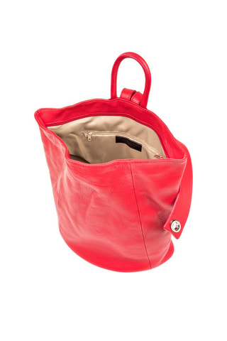 Leren Rugtas - Rood
