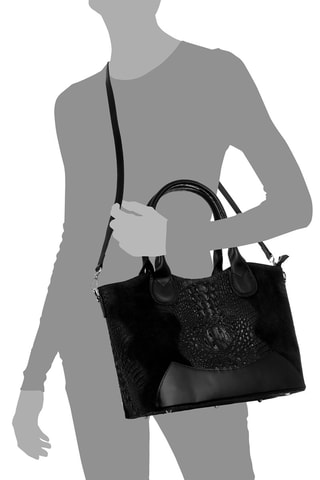Leren Shopper - Zwart