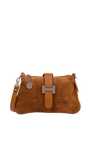 Sac bandoulière en nubuck - Marron