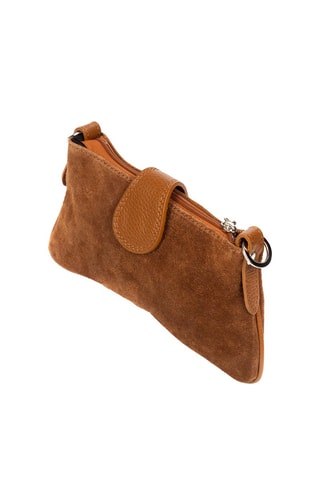 Sac bandoulière en nubuck - Marron