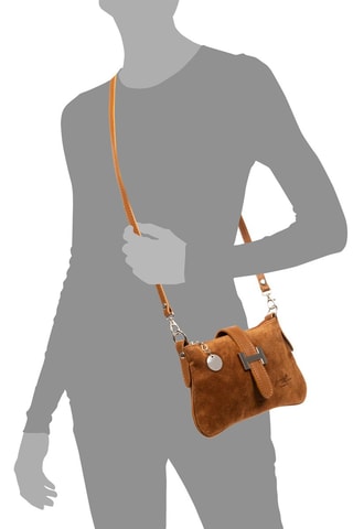 Sac bandoulière en nubuck - Marron