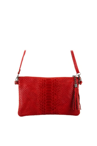 Sac bandoulière en cuir Deanna - Rouge