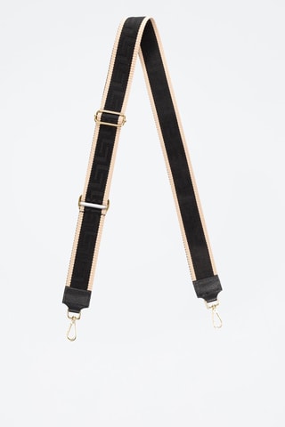 Bandoulière en cuir - Beige et noir