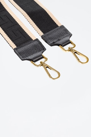 Bandoulière en cuir - Beige et noir