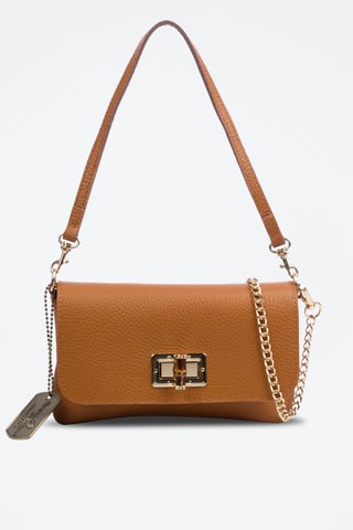 Sac porté épaule en cuir Belfiore - Marron