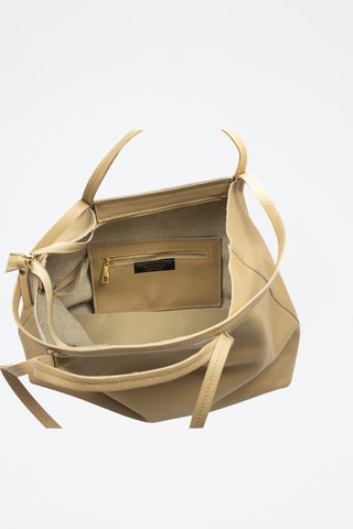 Sac porté épaule en cuir Battaglia - Marron