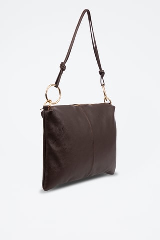 Sac porté épaule en cuir Bellusco - Marron