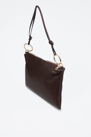 Sac porté épaule en cuir Bellusco - Marron