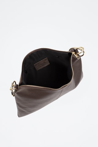 Sac porté épaule en cuir Bellusco - Marron