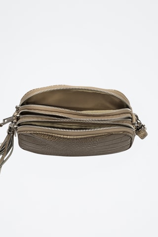 Leren Schoudertas Aliminusa - Taupe