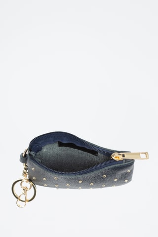 Leren Portemonnee Bellosguardo - Marineblauw