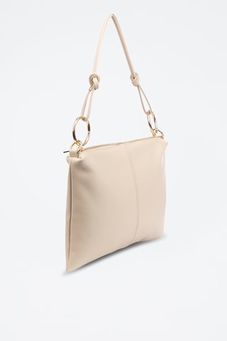 Sac porté épaule en cuir Bellusco - Beige