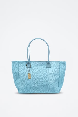 Sac porté épaule en cuir Avola - Bleu clair