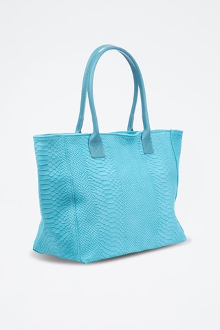 Sac porté épaule en cuir Avola - Bleu clair
