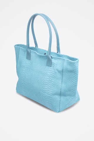 Sac porté épaule en cuir Avola - Bleu clair