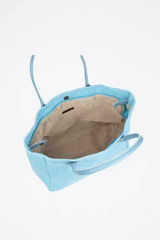 Sac porté épaule en cuir Avola - Bleu clair