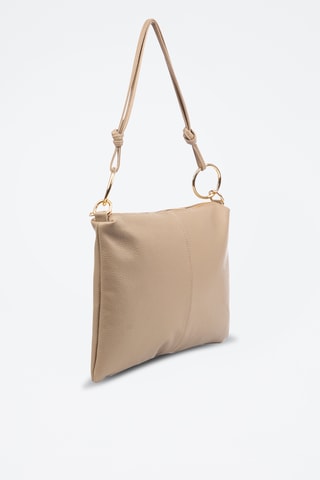 Sac porté épaule en cuir Bellusco - Taupe