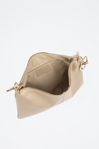Sac porté épaule en cuir Bellusco - Taupe