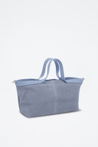 Leren Shopper Bassignana - Lichtblauw