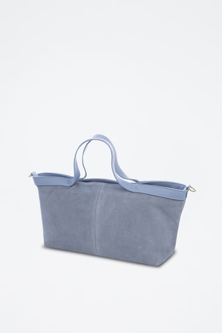 Leren Shopper Bassignana - Lichtblauw
