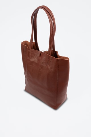 Sac porté épaule en cuir Sibari - Marron