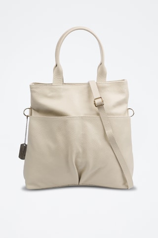 Leren Handtas - Beige