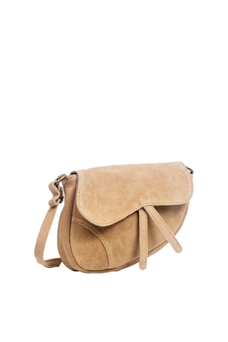 Nubuck Schoudertas - Beige