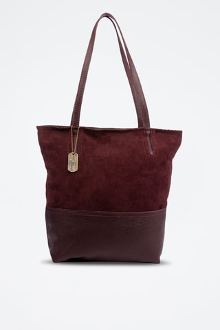Leren Shopper Bellino - Bordeauxrood