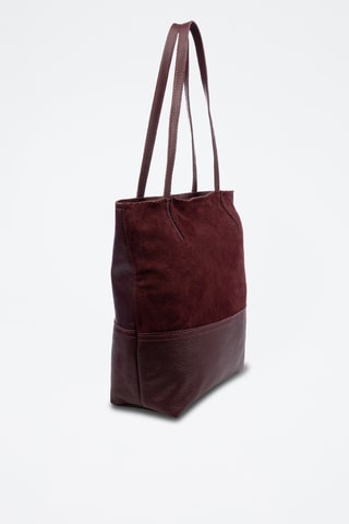 Leren Shopper Bellino - Bordeauxrood