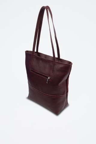 Leren Shopper Bellino - Bordeauxrood