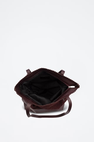 Leren Shopper Bellino - Bordeauxrood