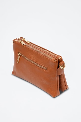 Sac bandoulière en cuir Barbania - Doré, argenté et marron