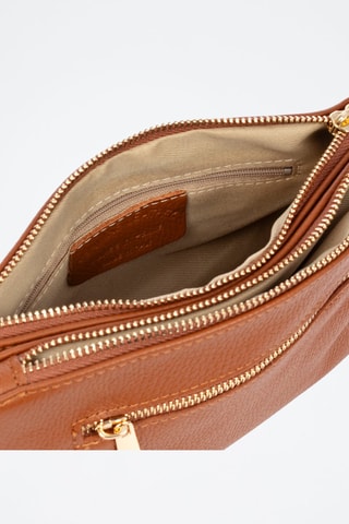 Sac bandoulière en cuir Barbania - Doré, argenté et marron