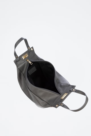 Sac porté épaule en cuir Giusta - Gris