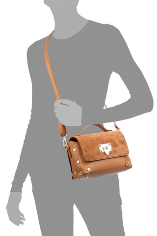 Leren Schoudertas Barrali - Camel