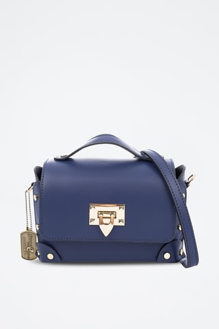 Leren Schoudertas Barrali - Marineblauw