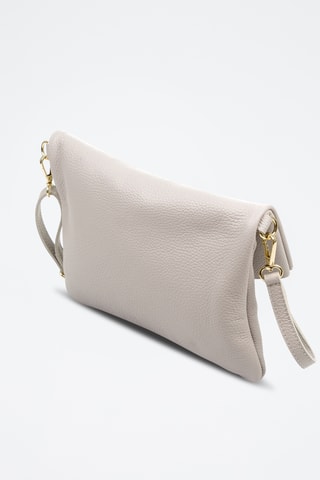 Sac bandoulière en cuir Bertinoro - Gris clair