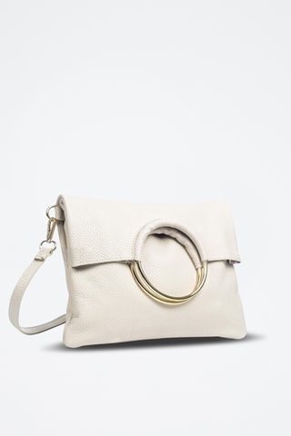 Sac bandoulière en cuir Bertinoro - Beige