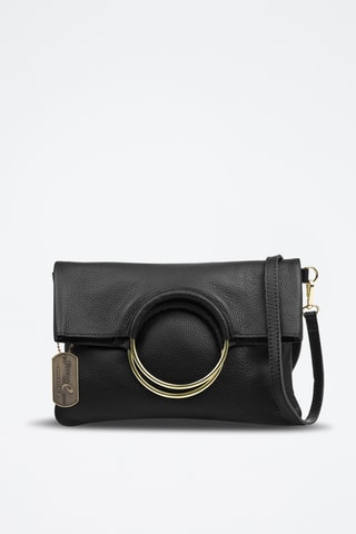 Sac bandoulière en cuir Bertinoro - Noir