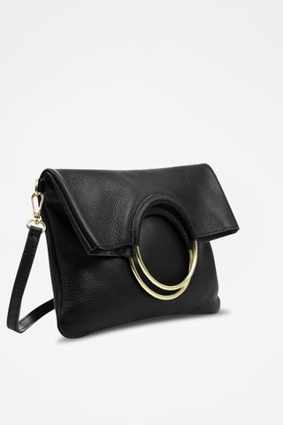 Sac bandoulière en cuir Bertinoro - Noir