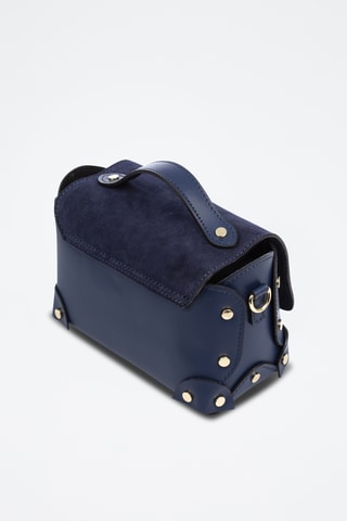 Leren Schoudertas Barrali - Marineblauw