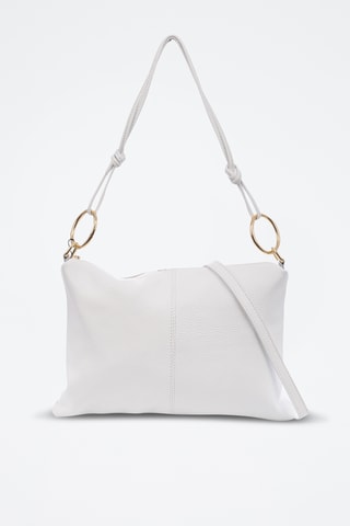 Sac porté épaule en cuir Bellusco - Blanc