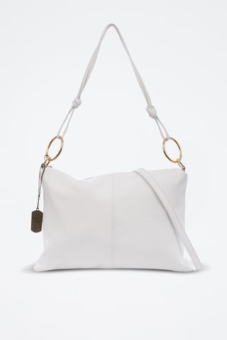 Sac porté épaule en cuir Bellusco - Blanc