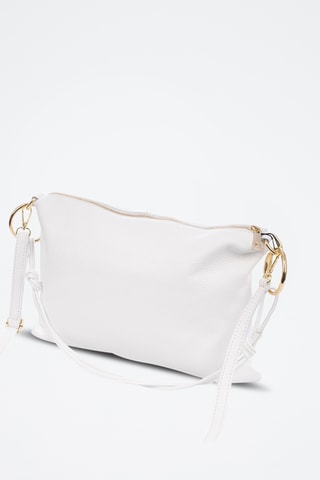 Sac porté épaule en cuir Bellusco - Blanc