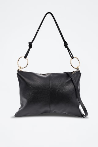 Sac porté épaule en cuir Bellusco - Noir